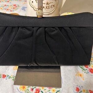 Source Unknown Black Clutch with Gold Accent